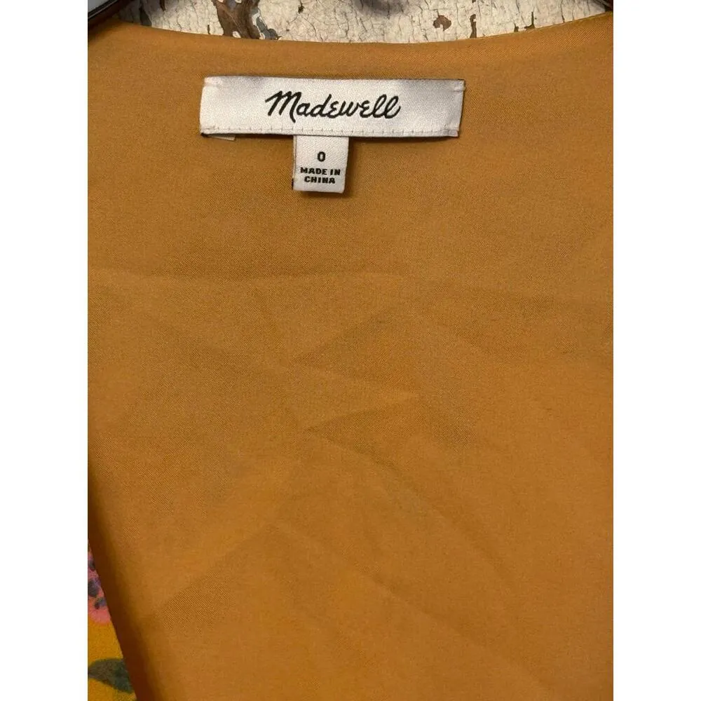 Madewell Sweatgrass Ruffle Sleeve Dress in Painted Blooms, size 0 - Image 6