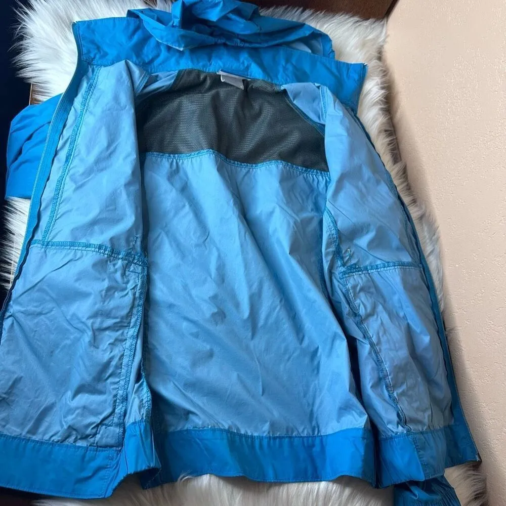 Columbia Omni-Shield Blue Outdoor Packable Windbreaker Rain Jacket Size Medium - Image 6