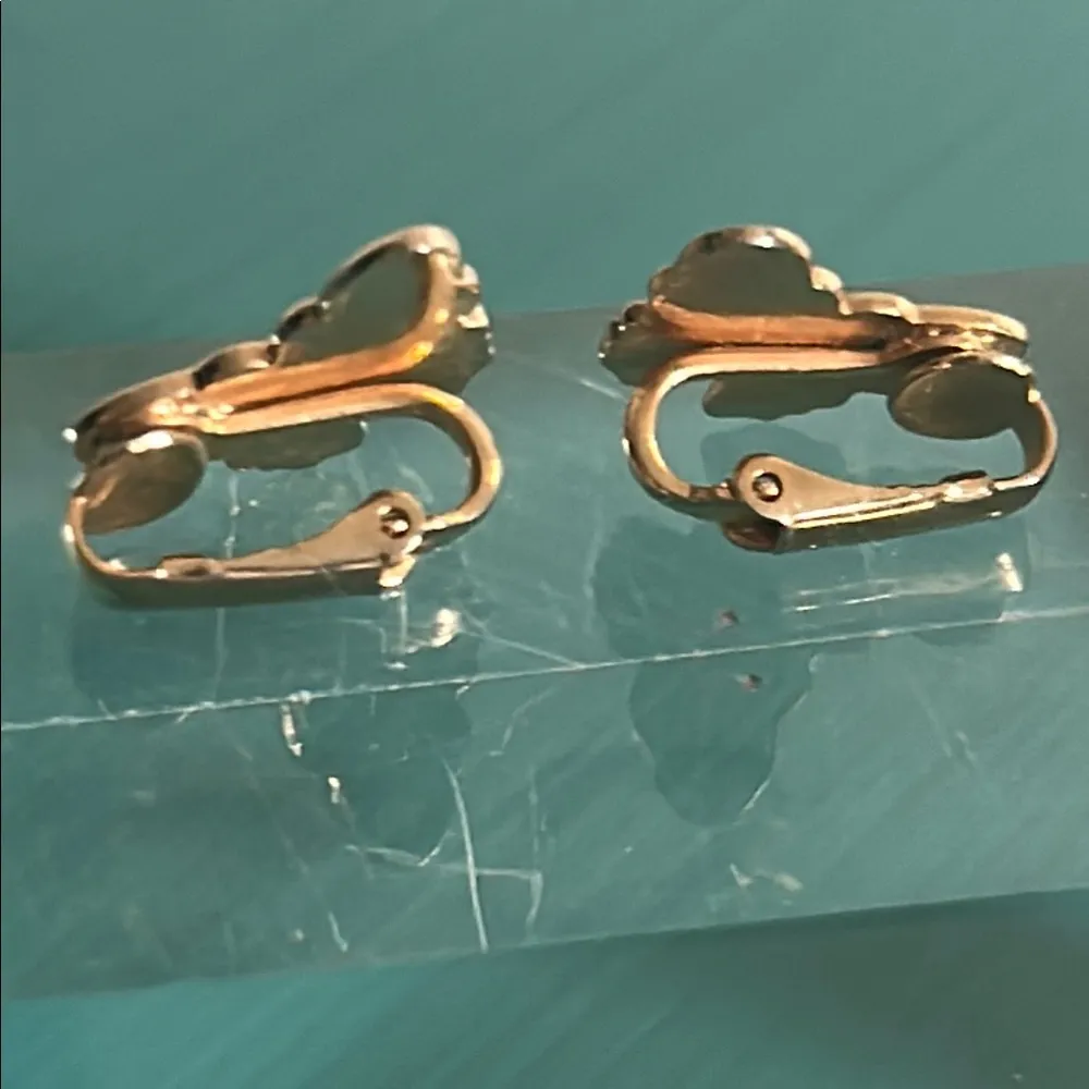 Delicate Enamel Butterfly Clip On Earrings with Blue and Gold Accents - Image 3