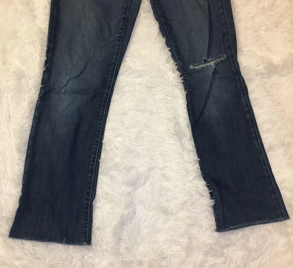 GAP 1969 Women’s Real Straight Dark Rinse Blue Denim Jeans, 28/6 - Image 8