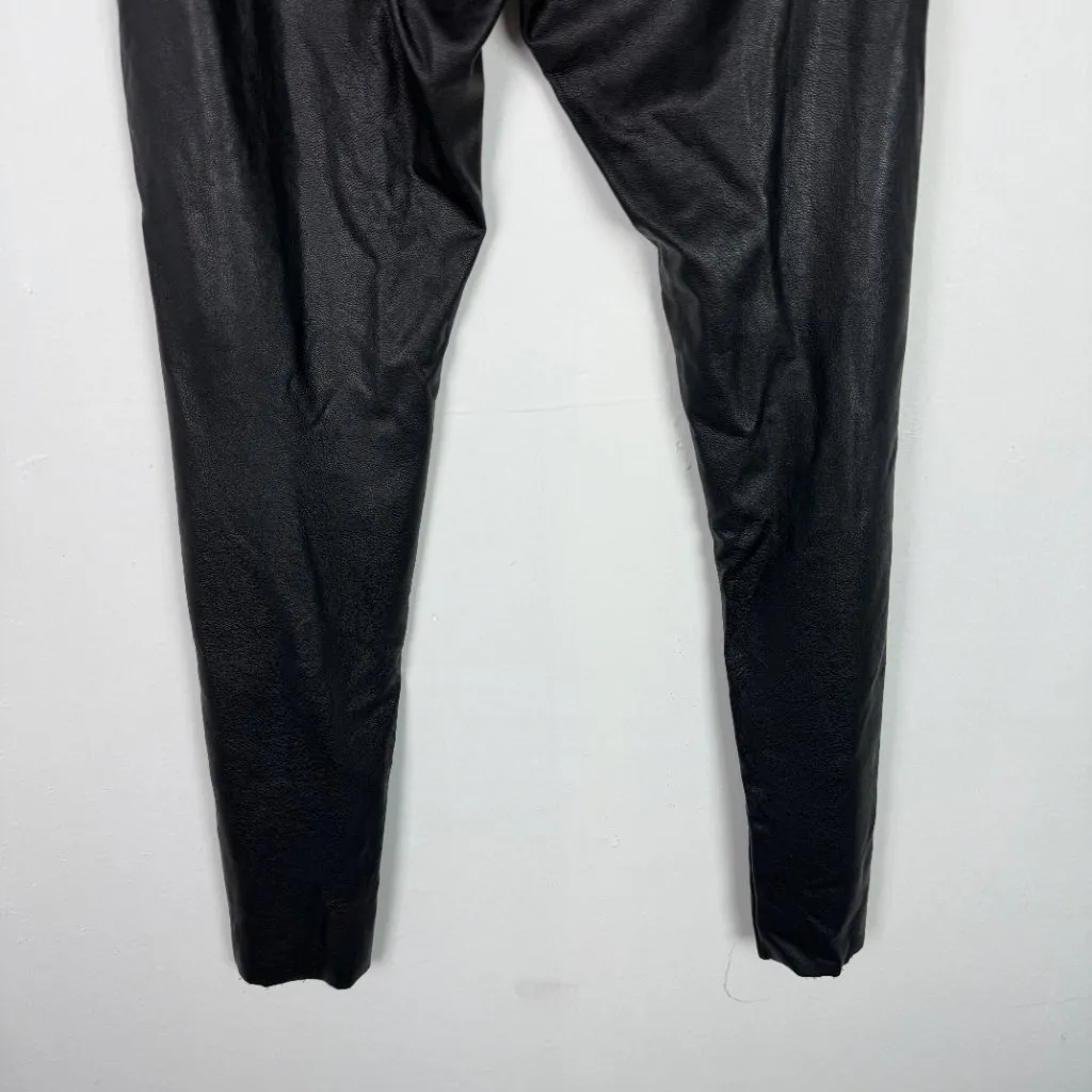 Commando Pull On Skinny Faux Leather Leggings Black Size Large L - Image 11