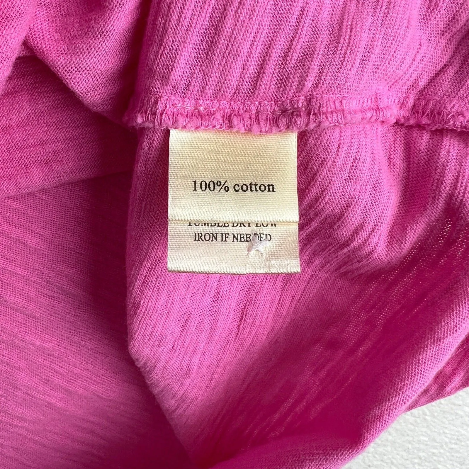 Dylan pink XS short sleeve tee henley flutter sleeve - Image 5