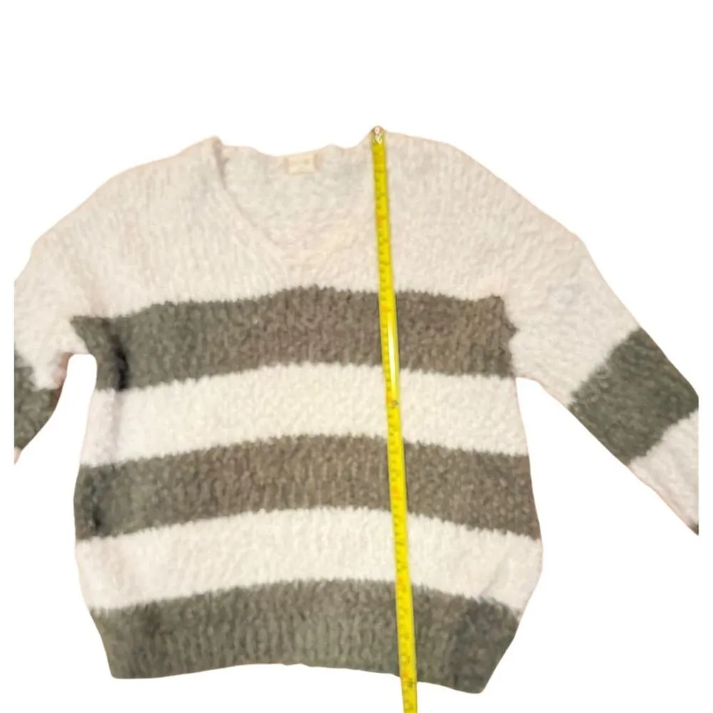 Altar'd State Women's Striped V-Neck Pullover Sweater S Multicolor - Image 4