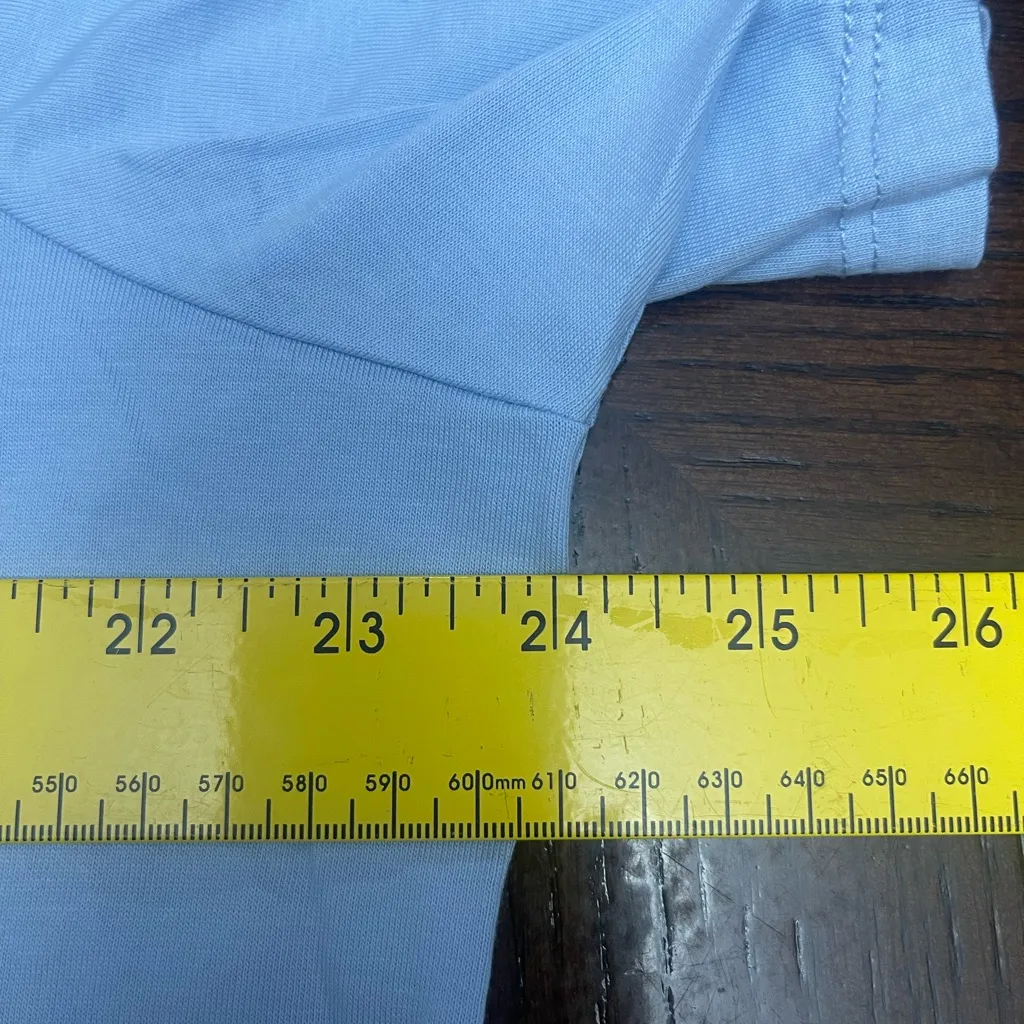 Lands' End Men's Sky Blue Short Sleeve Tee - Image 5