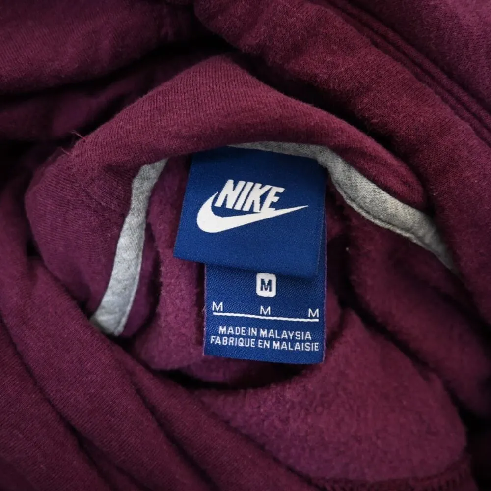 Nike Women's M Just Do It Funnel Neck Hoodie in Purple with Silver - Image 7