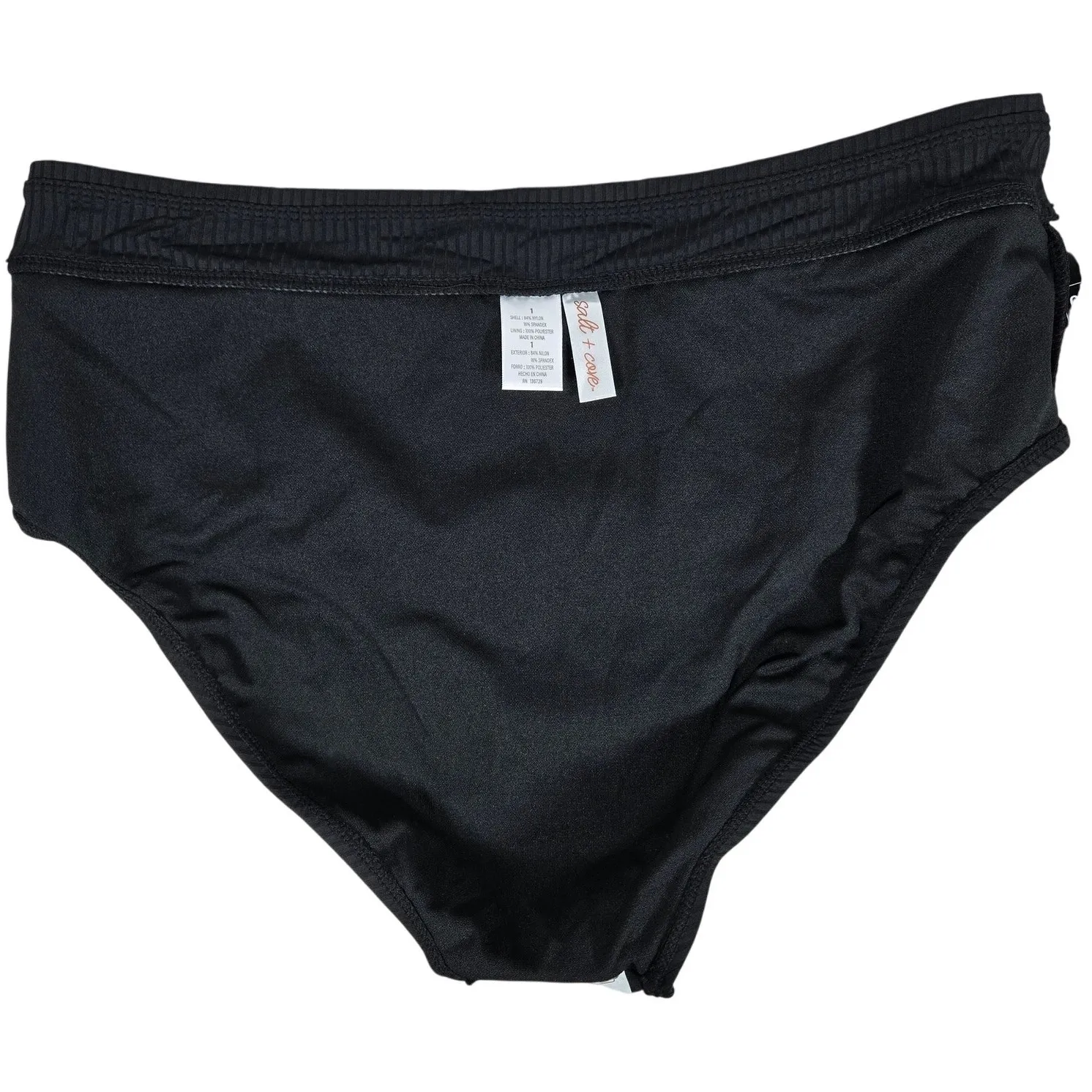 Salt & Cove Plus Size Ribbed High Waist Bikini Bottom in Black 1 NWT‎ - Image 4