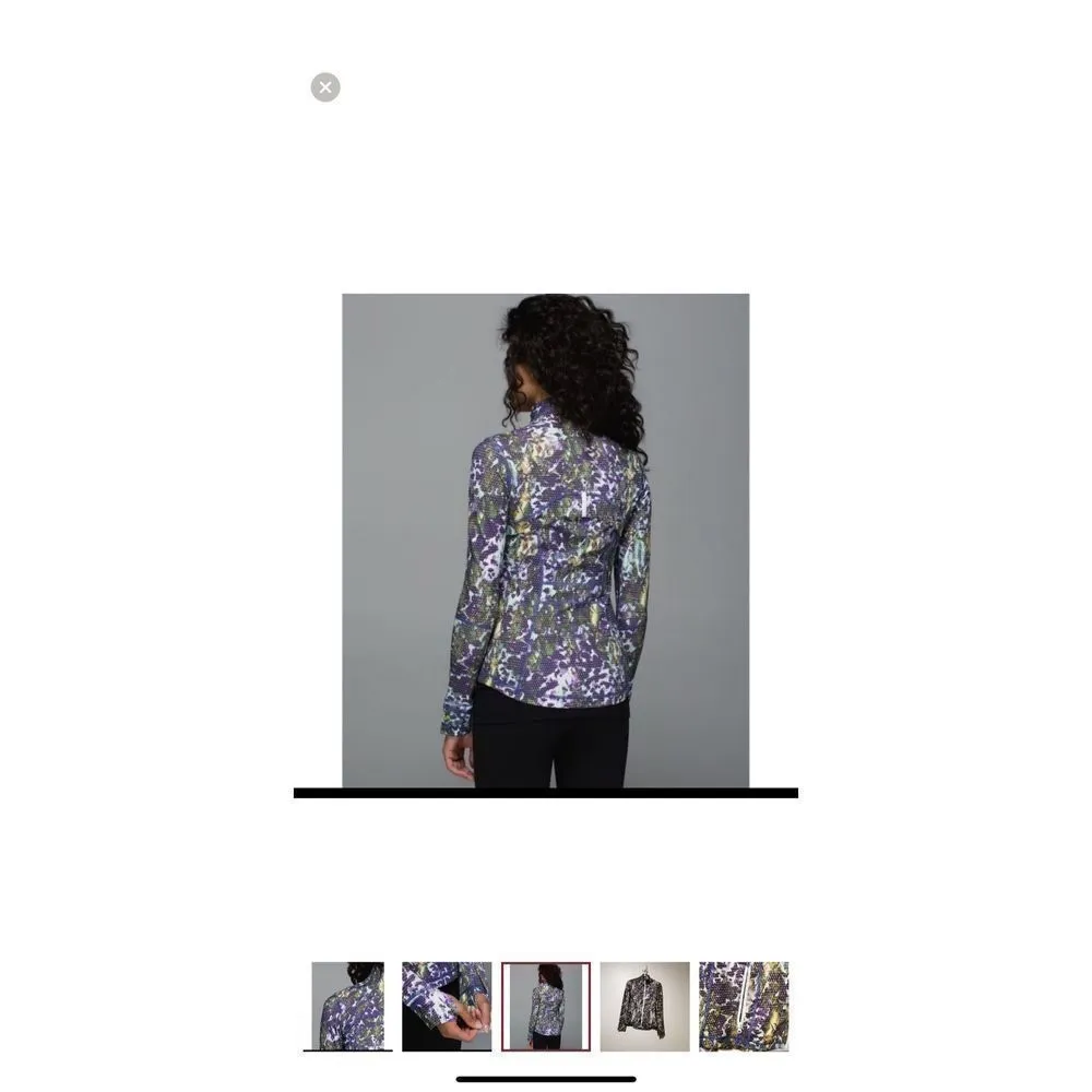 Lululemon Define Jacket Floral Sport White Multi size 4 - Image 5