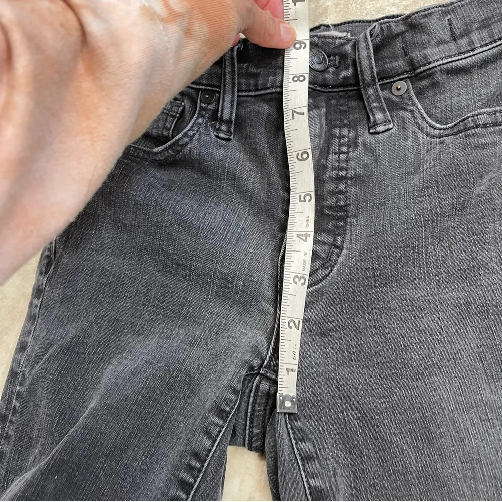 Madewell 9" High Rise Skinny Jeans Women's Size 24 Stretch Denim Dark Wash Black - Image 11