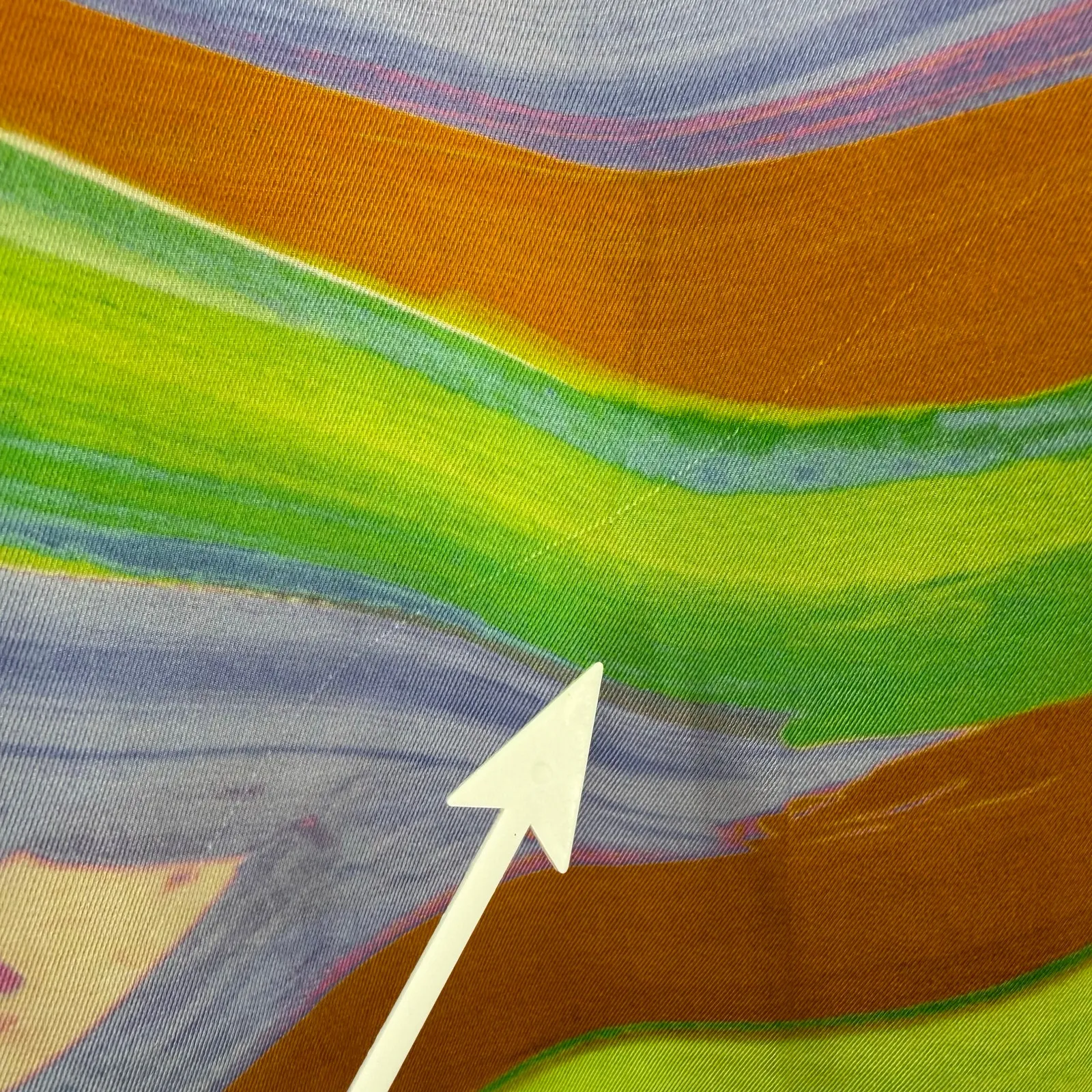 Self Contrast Camila Dress Size Medium NWT Midi Slip Artsy Abstract Satin Brush Blue - Image 5