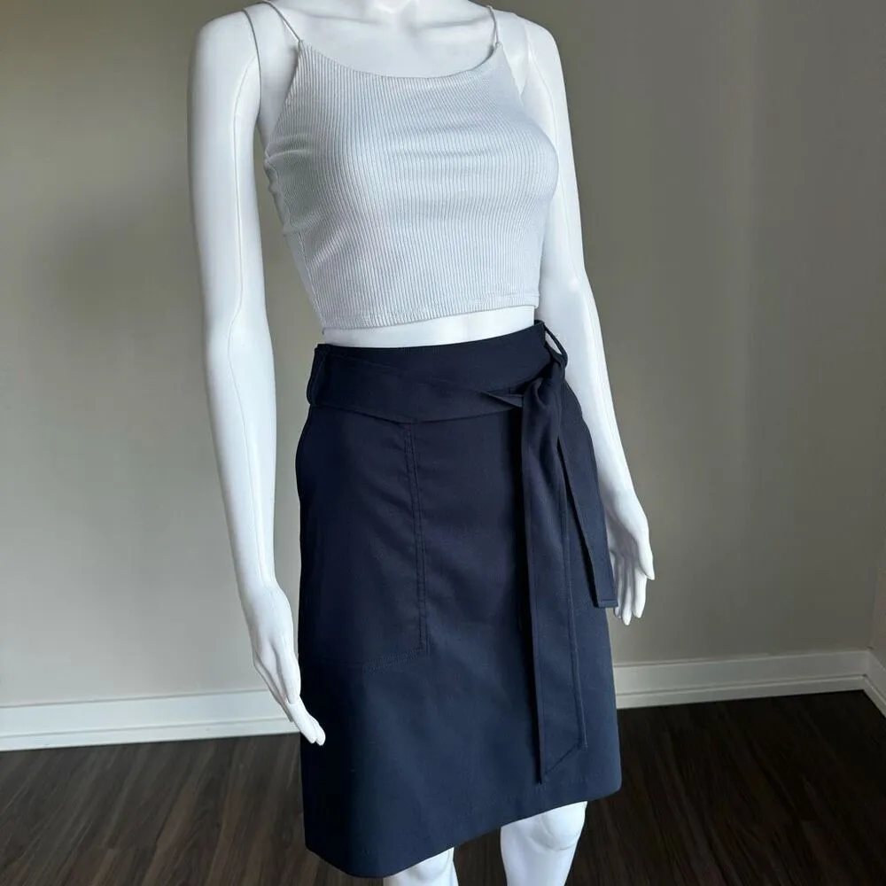 Banana Republic Navy Utility Tie-Waist Pencil Skirt - Image 4