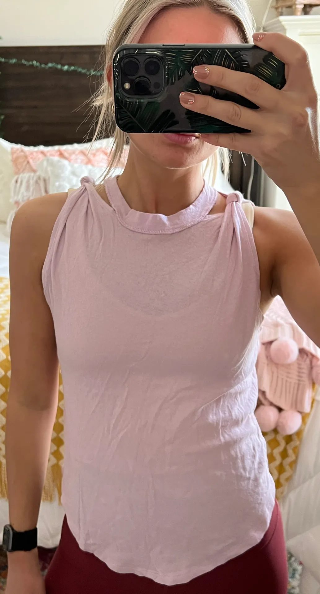 Baby Pink High Neck Tank - Image 2