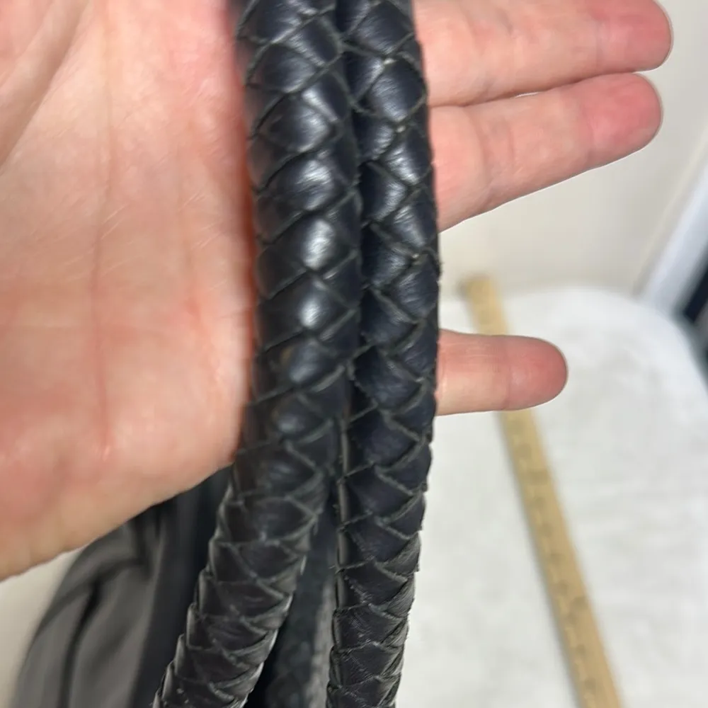 PATRICIA NASH SLOUCHY DISTRESSED 3 WAY WEAVE PALOMA HANDBAG Black with Dustbag - Image 8