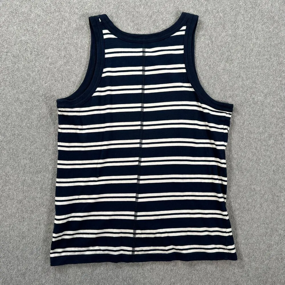 Everlane Striped Tank Top Women's Small Blue/White Organic Cotton - Image 5