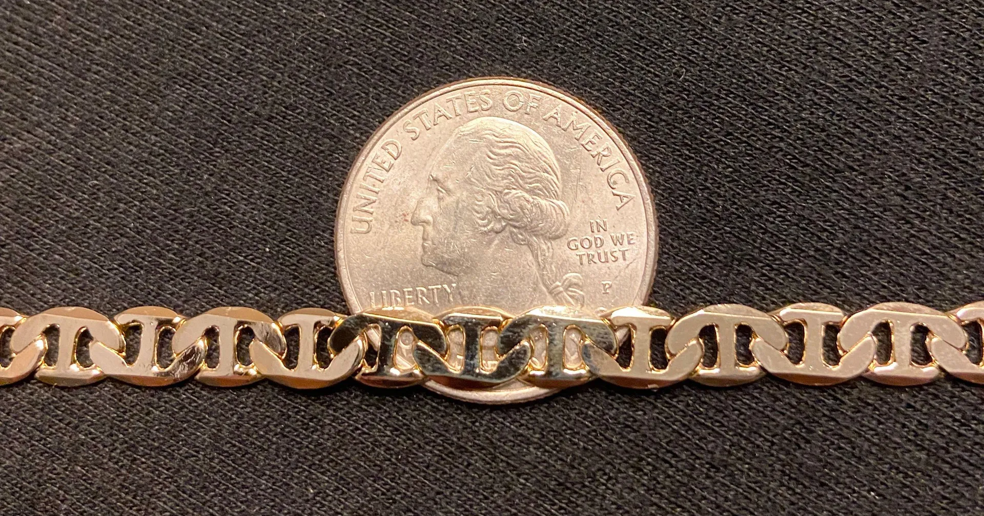 Gold Chain Mariner Link 20in 6mm Necklace - Image 2