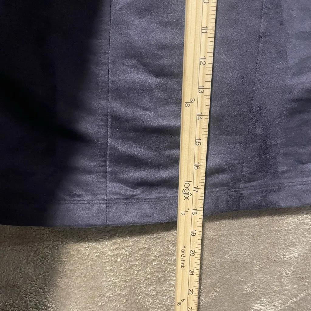 Old Navy Skirt Womens 10 Mini Faux Suede Black Pockets Zip Back Preppy Minimal - Image 6