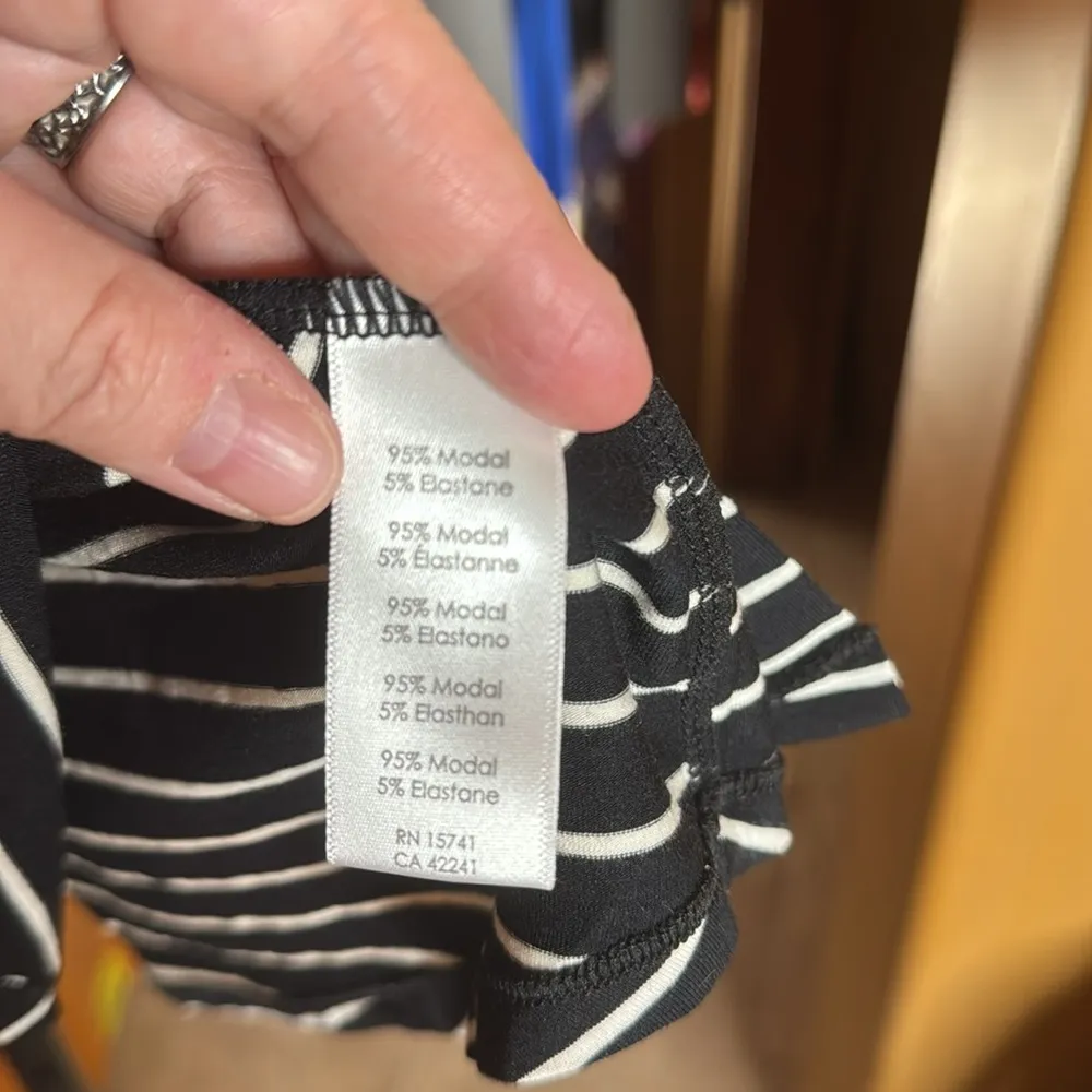 NWT PJ Salvage Women's Modern Modal Cami Black White Stripe Size Small - Image 7