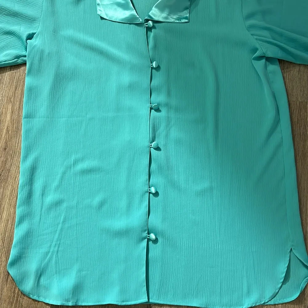 Vintage 90s Victoria's Secret Womens M/L Oversized Sleep Shirt Dress Satin Trim - Image 3