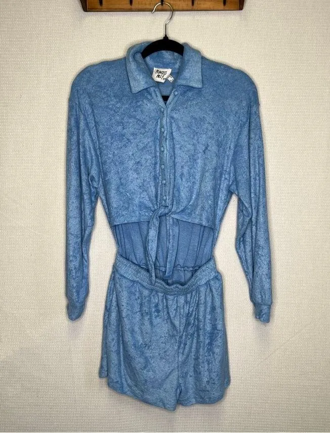 Princess Polly | Blue Beach Cover Up Terry Cloth Towel 2 Set - Image 3