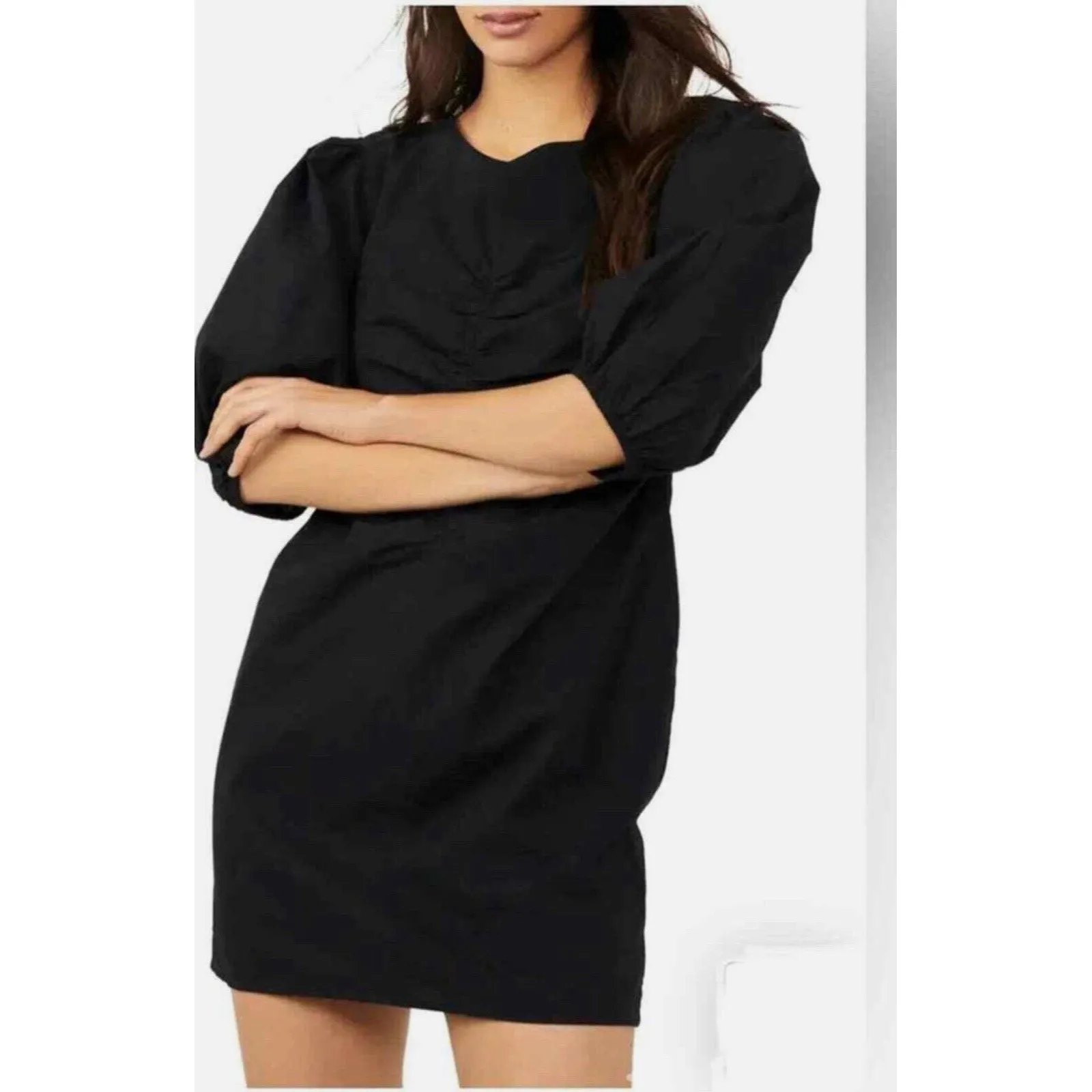 FREE‎ PEOPLE Hope Puff Sleeve Cotton Minidress Size Large - Image 2