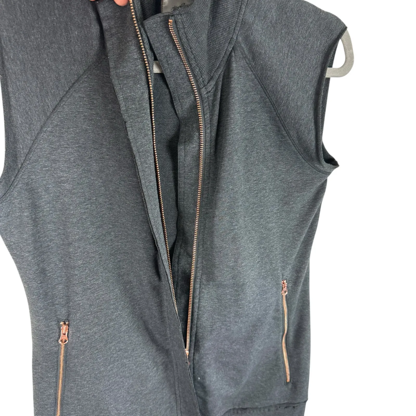 Sundays Zero Gray Zip Up Vest Small - Image 5