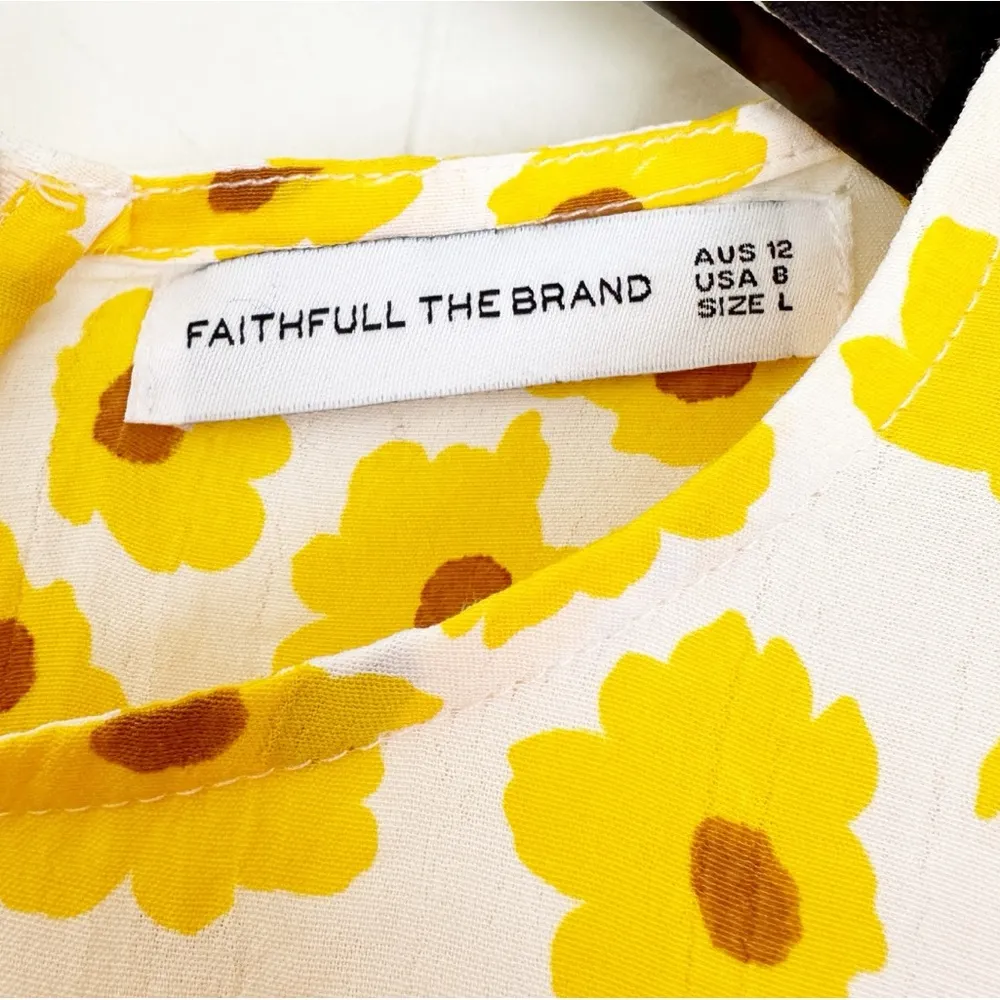 FAITHFULL THE BRAND Florence Mini Dress Marigold 8/Large - Image 6