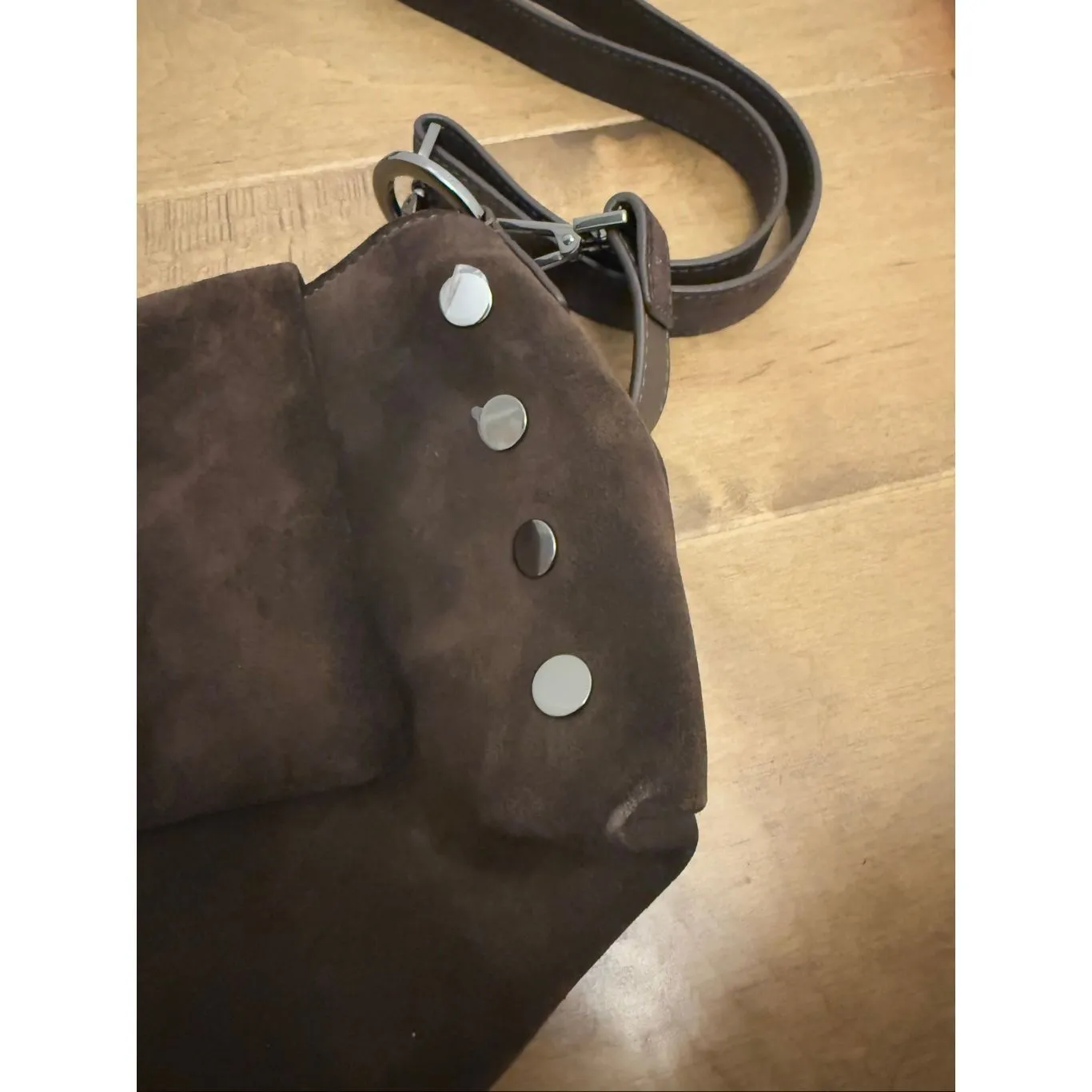 Hammitt VIP SATCHEL - Espresso Suede/Gunmetal - Image 4