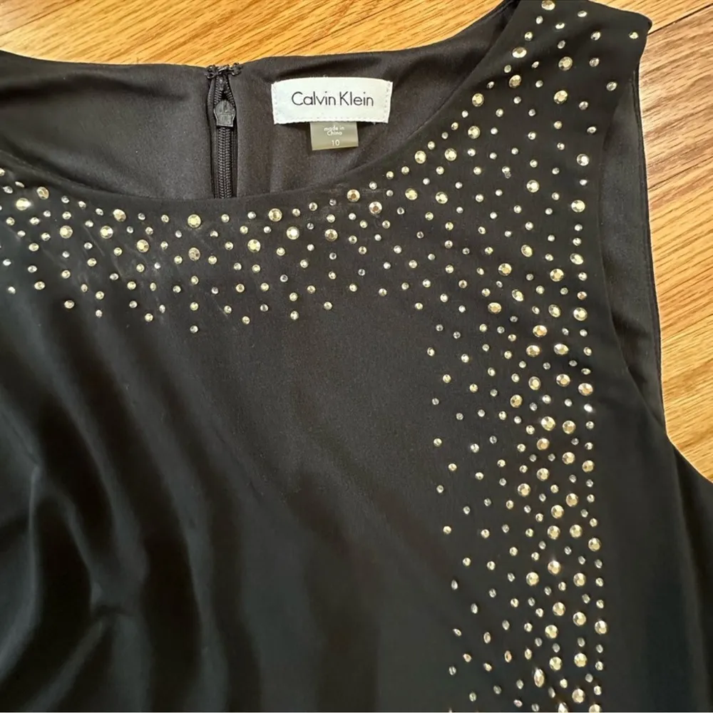 Calvin Klein 2 piece black with jewel rhinestone embellishment dress set - Image 2