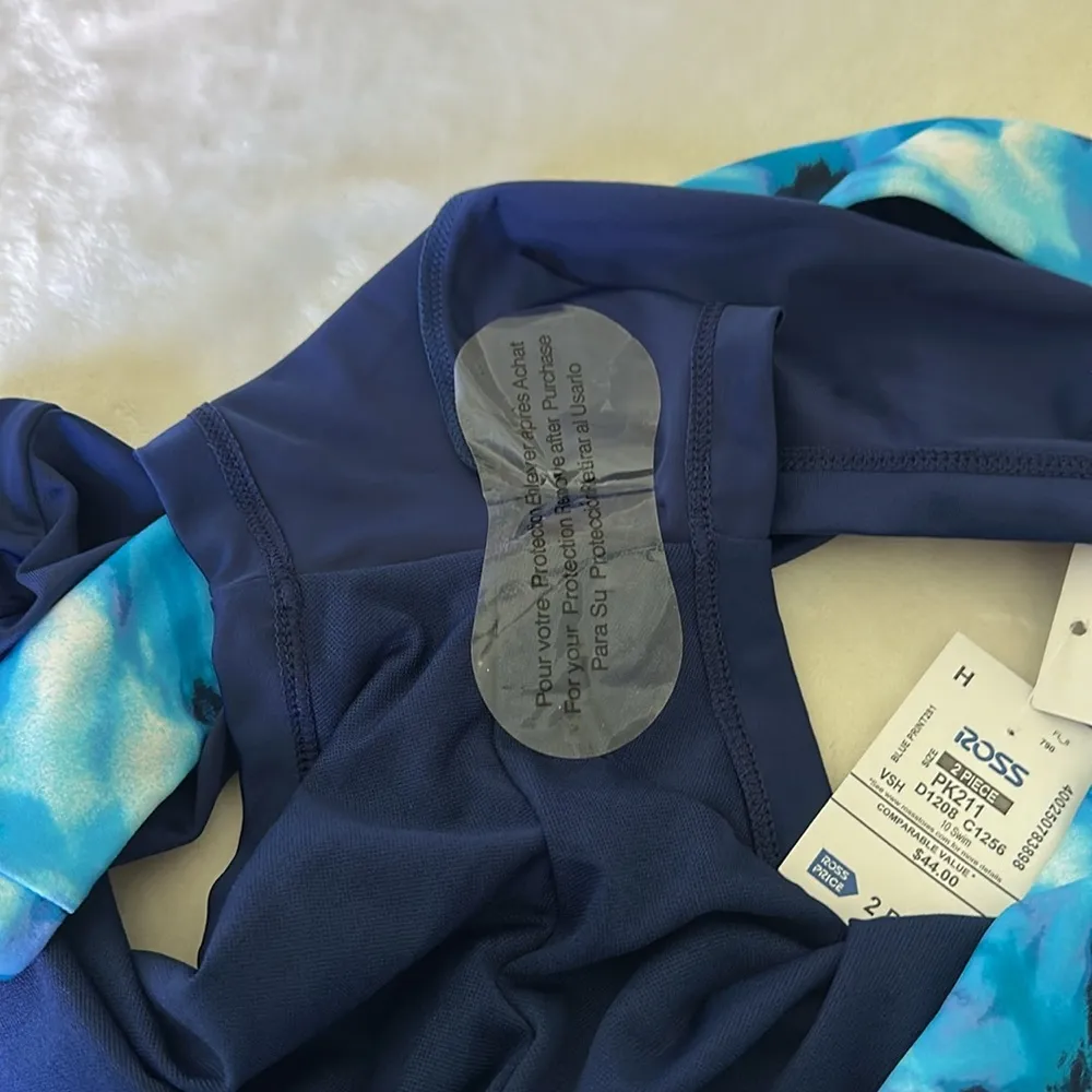 Blue Swim Shorts with Tie - Image 8