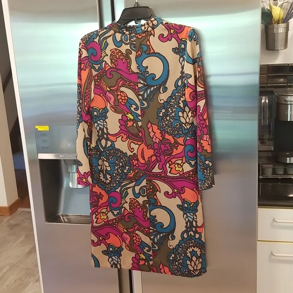 💕TRINA TURK💕 Christie Dress Bell Sleeve Shift Dress Paisley Print Small NWT - Image 10