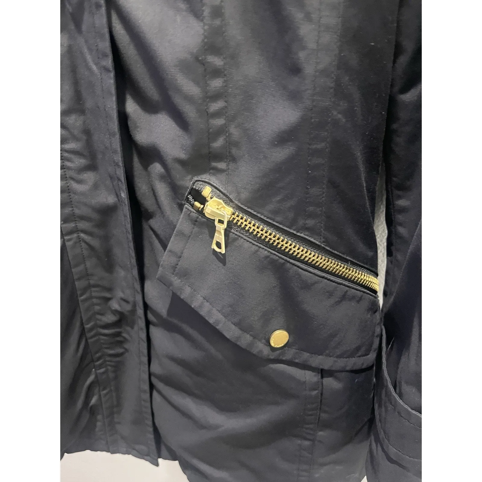 Trina Turk 3 in 1 Winter Hood Jacket Fur Vest Nylon Shell Parka SZ Small - Image 7