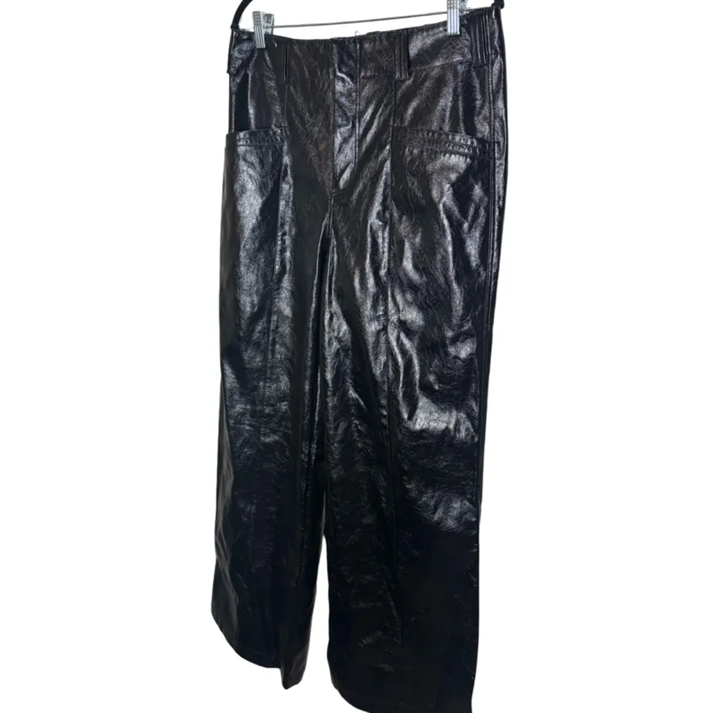 Free People Star-Crossed Lovers Vegan Straight-Leg Pants Size 12 - Image 4