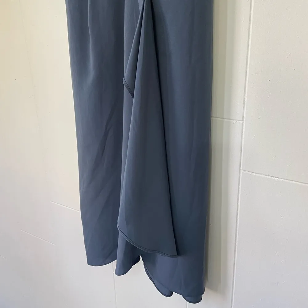 Motherhood Maternity Blue Sleeveless Faux Wrap Dress ~ Ruffle Detail ~ Size S - Image 6