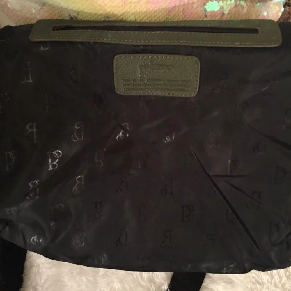 RARE! Bolzano Cow Hide Leather Satin Key Lock Bag Green - Image 7