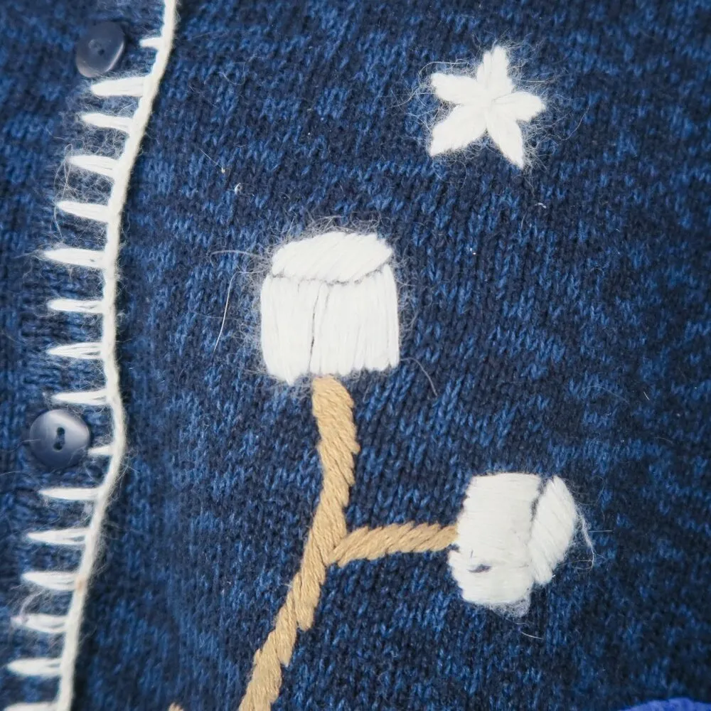 Vintage 90s The Quacker Factory Snowman Christmas Cardigan Sweater - Image 5