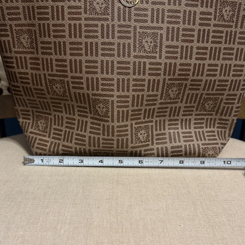 Anne Klein Pink and Brown Patterned Tote - Image 2