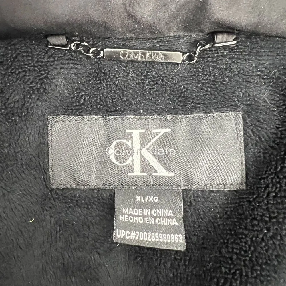 Calvin Klein Size XL Coat Down Puffer Quilted Jacket Black Fleece Lined Full Zip - Image 8