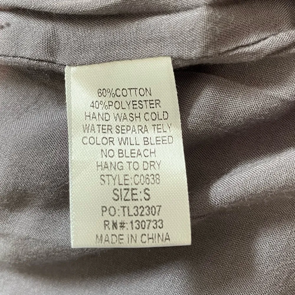 Umgee Gray Embroidered Mini Skirt Size Small - Image 5