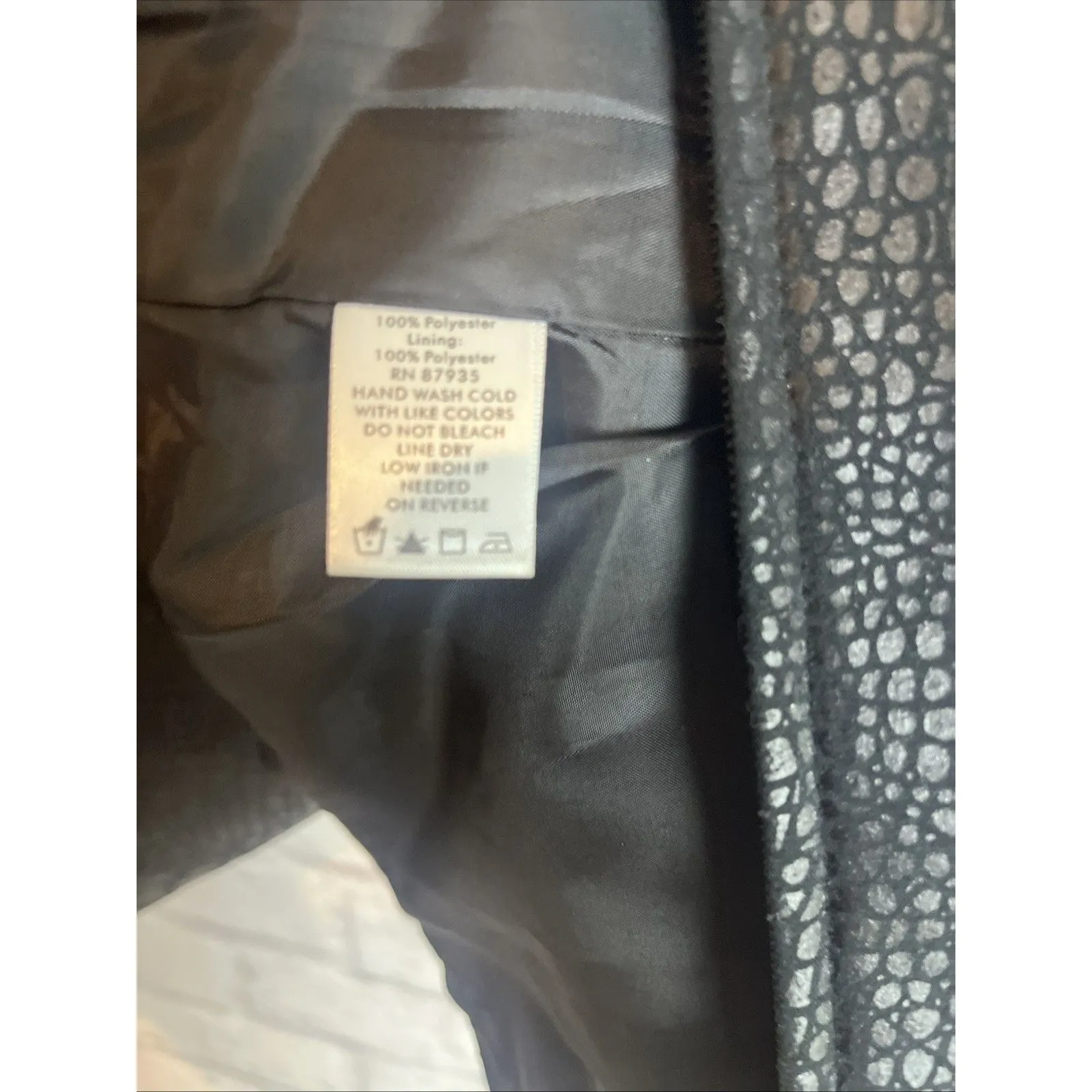 Susan Graver Women’s Faux Alligator Leather Zip Swing Chic Jacket Size Medium - Image 7