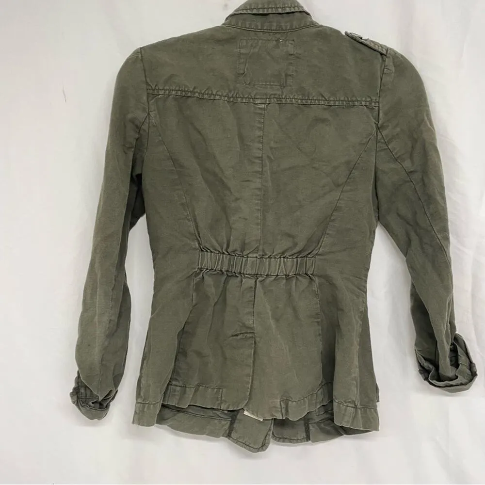 Cartonnier Anthropologie Green Utility Style Jacket Womens 4 Fall Lightweight - Image 5