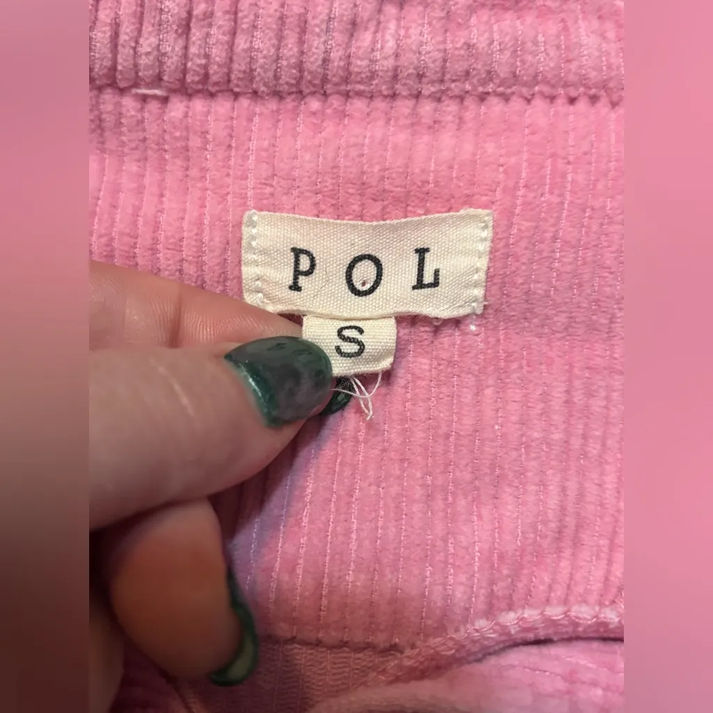 POL Pink Jacket Corduroy Style size Small - Image 5