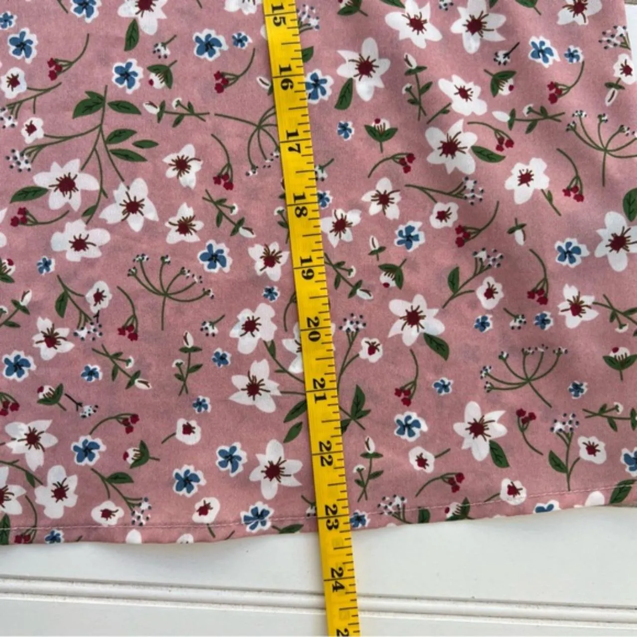 SheIn  Pink Floral Cold Shoulder Blouse - Image 7