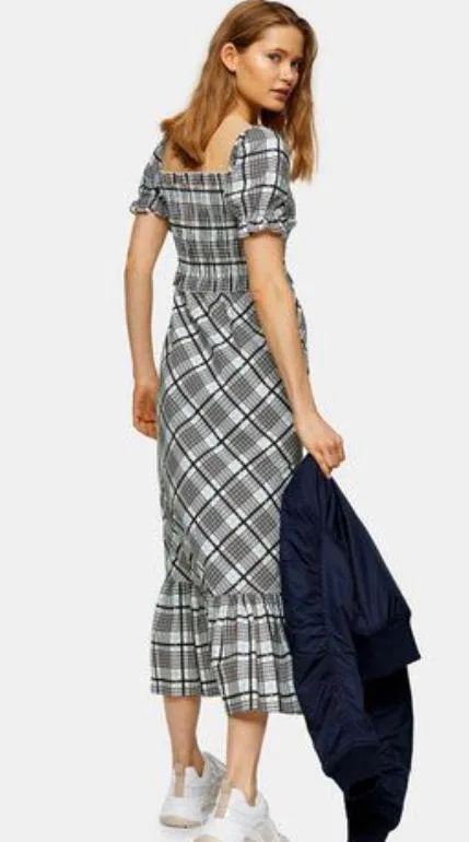 Topshop Plaid Midi Dress - Image 2