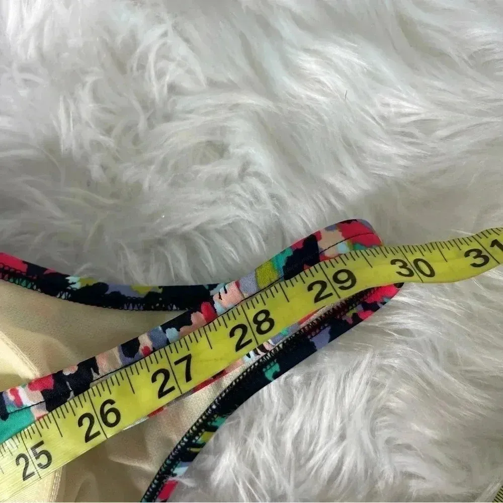 Aqua Green Multi Black One Piece Swim Suit Size Large - Image 2