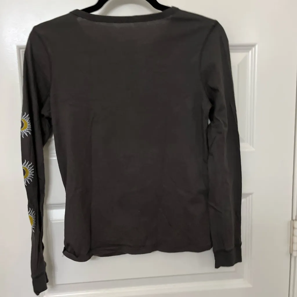 Billabong Charcoal Peace & Love Tour Long Sleeve Tee Size L - Image 5