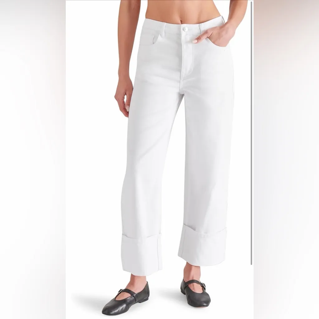 NEW White 100% Cotton Steve Madden Womens Noelie Pant 26” $99 - Image 6