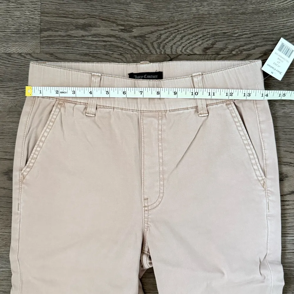 Juicy Couture California Skinny Khaki Pull-On Stretch Pants Size‎ 27 Stone NWT - Image 4