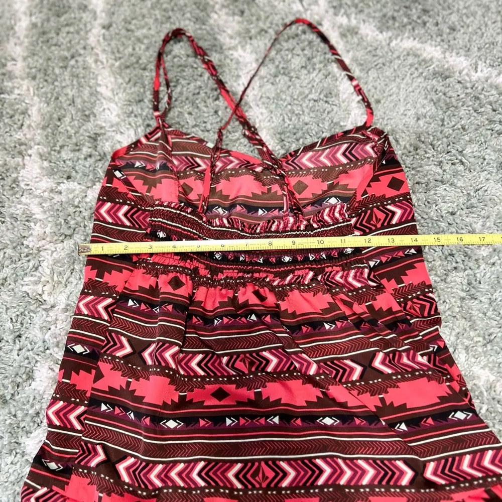 ☀️SUMMER MUST HAVE pleated skater dress tribal native <<arrows>> pattern WORN ONCE “Southside Dress” Size M - Image 4