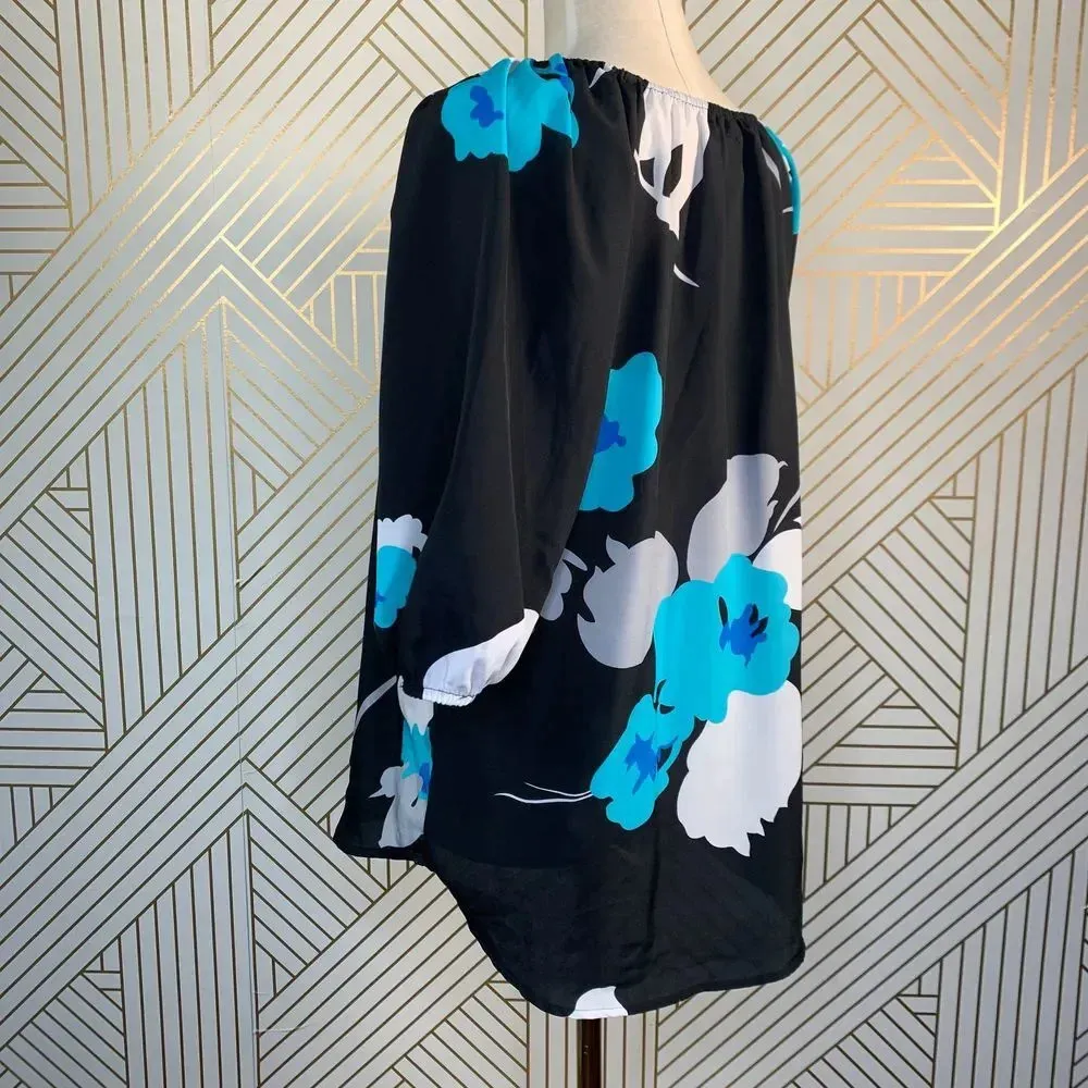 Yumi Kim Becca Off the Shoulder Floral Blouse in Black Size Medium‎ - Image 7