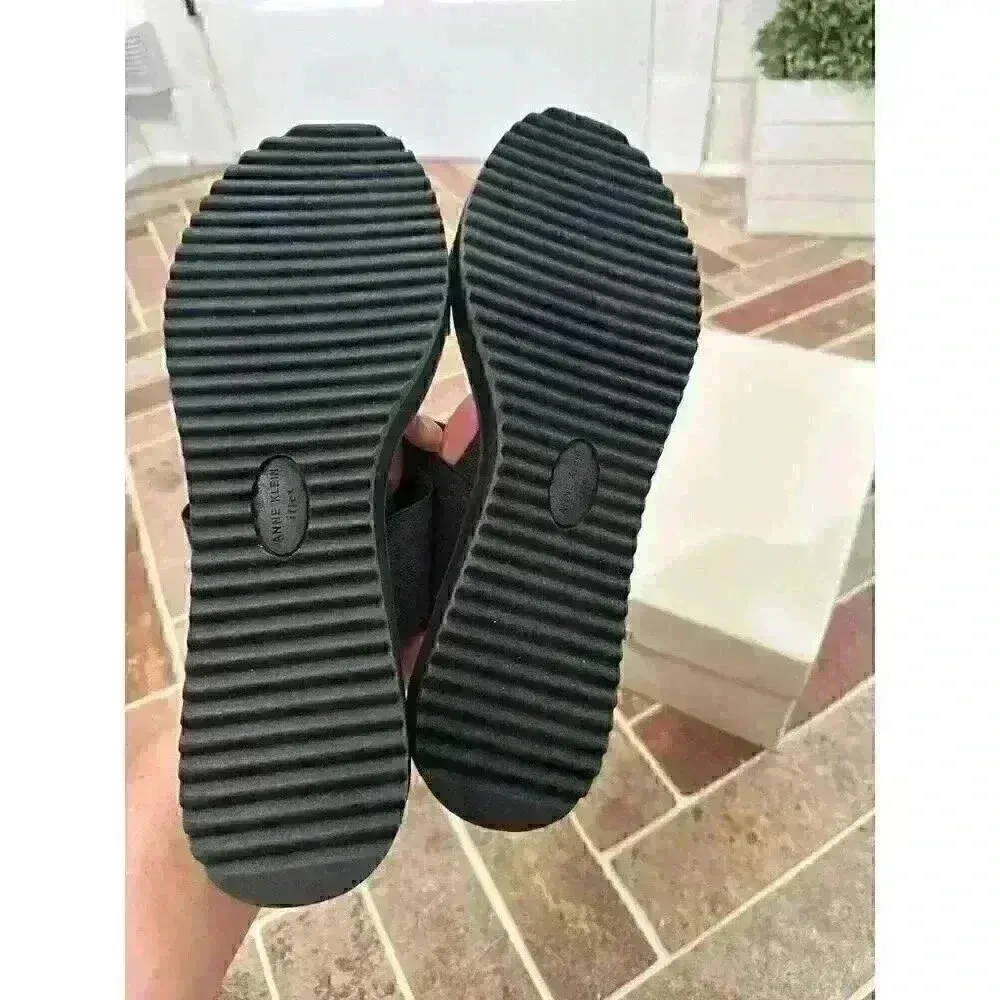 Anne Klein Black Metallic Sandals‎ size 10 NWB - Image 4