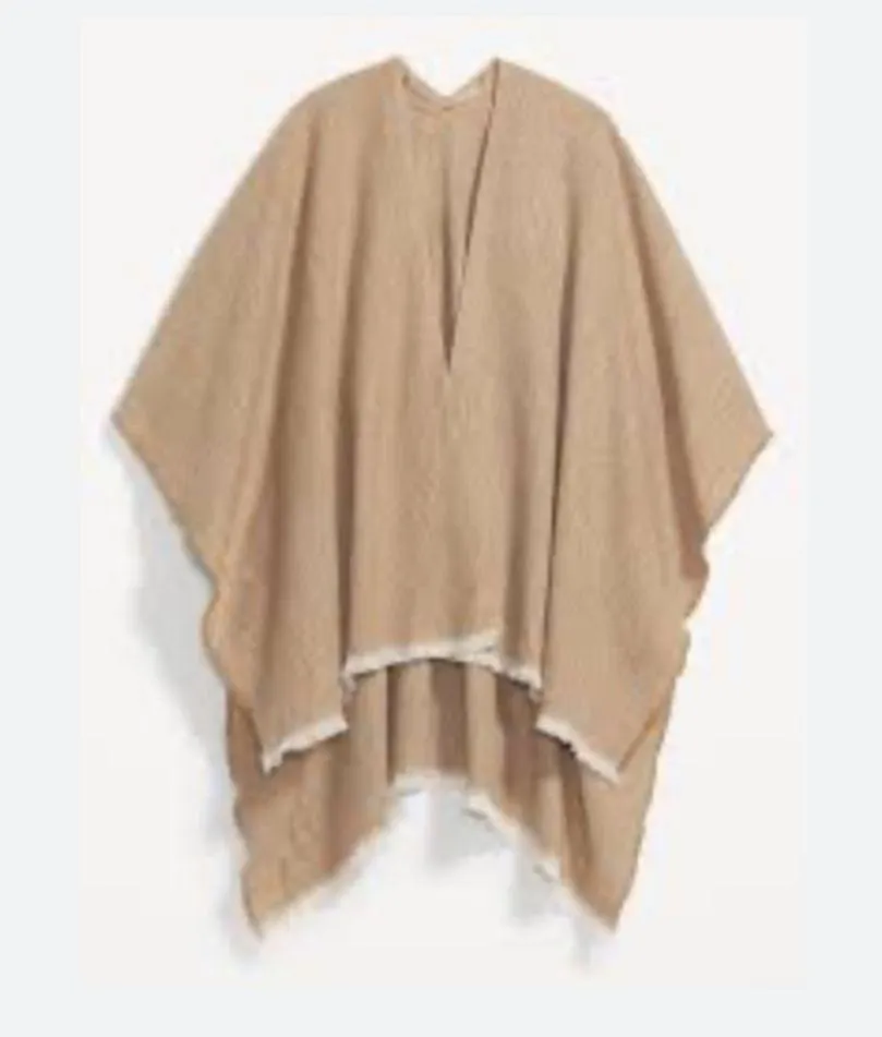 Old navy shawl scarf poncho‎ tan cream NEW with tags super soft one size wrap - Image 7
